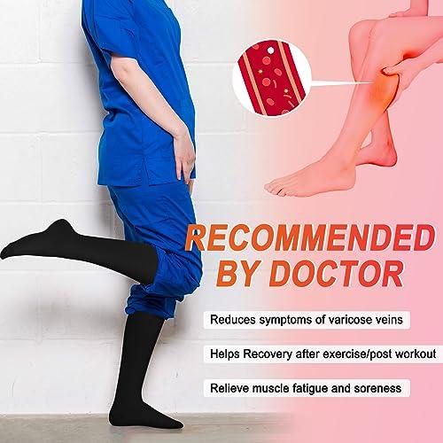 Iseasoo Iseasoo 4 Pairs Compression Socks for Women Men Circulation-Best Support for Nurses,Running,Athletic,Travel S-M
