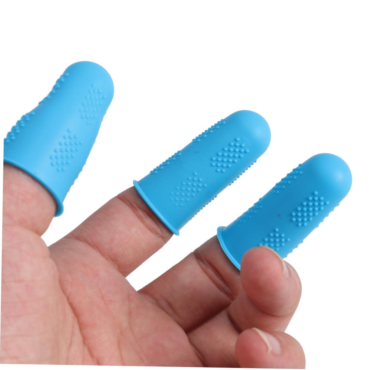 COLLBATH COLLBATH Silicone 12 Pcs Fingertip Protectors Gloves Nail Non-Slip and Flexible