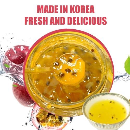 APEXY Apexy Authentic Korean Honey Passion Fruit Tea, Passionfruit Puree , Just Add Hot Water, Gourment Blend for Smoothies, Cocktails Desserts and Spread, No Artificial Colors, Versatile and Natural Delight, Made in KOREA 35.27oz (1kg). (Honey Passion Fru
