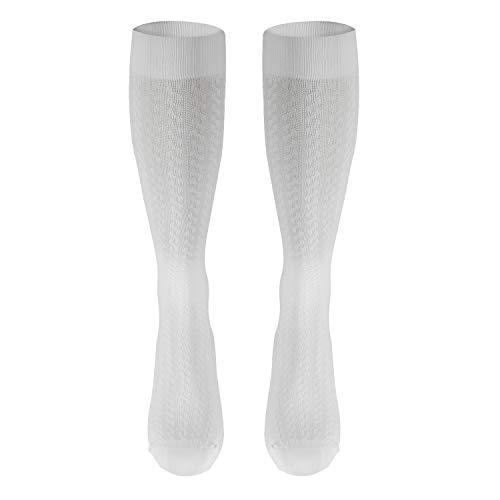 Truform Truform Women's Fit Compression Socks, Cable Knit Pattern, 15-20 mmHg, White, Small (Pack of 2)
