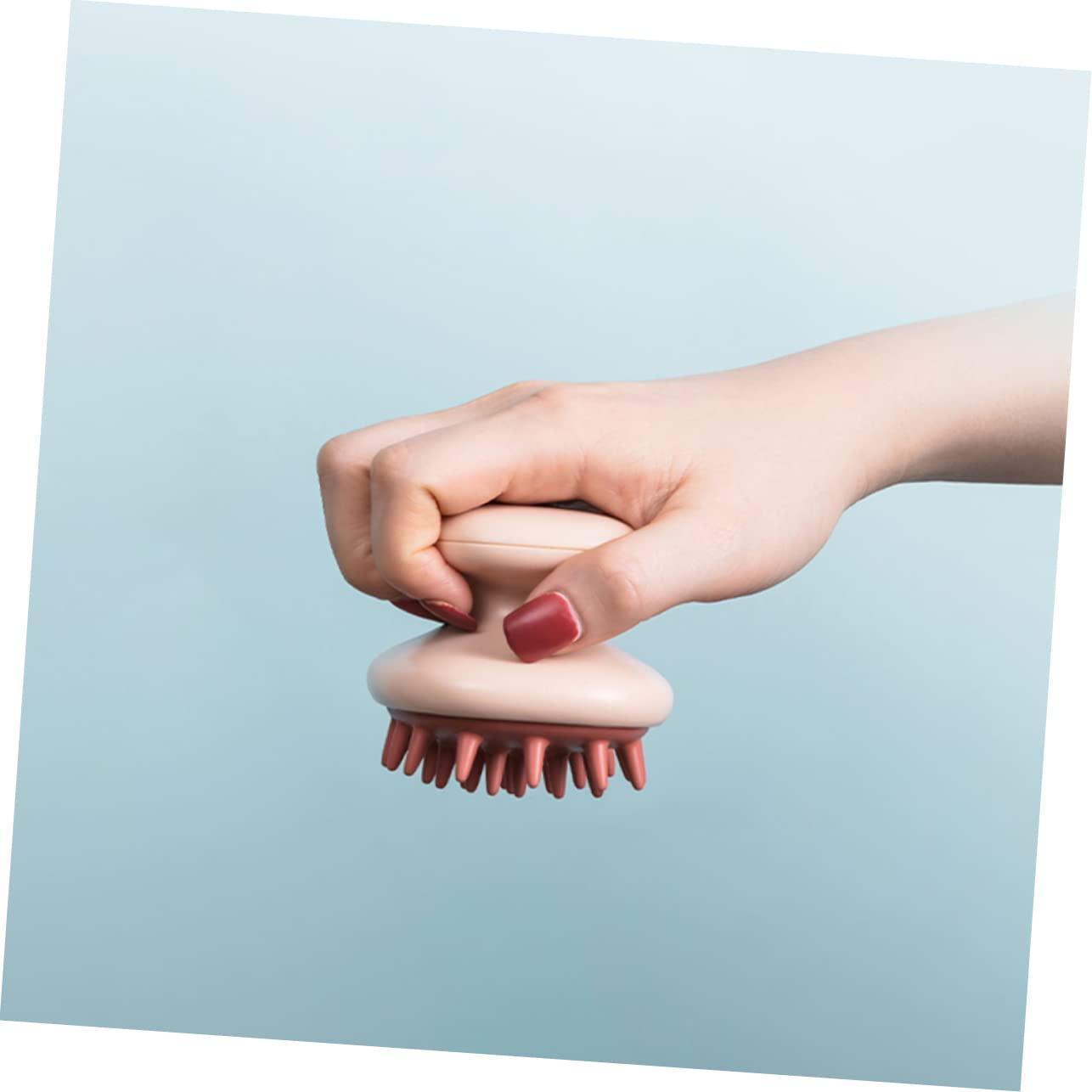 Beatifufu Beatifufu Silicone Shampoo Brush Hand Held Shampooer Silicone Scalp Scrubber Hair Massager Hand- Held Head Scrubber Hair Care Shampoo Brush Bath Scrubber Hair Scalp Massagers Shower