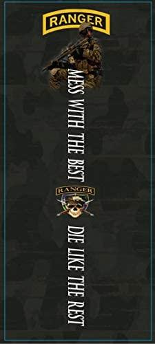 BFunky Mobility Walking Cane T Handle Derby Adjustable Aluminum US Military Army Rangers Veteran Men or Women