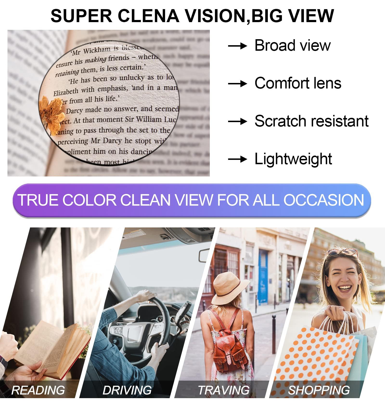 OCCI CHIARI OCCI CHIARI Big Reading Glasses Women 3.0x Fashion Readers(1.0 1.25 1.5 1.75 2.0 2.25 2.5 2.75 3.0 3.5 4.0 5.0 6.0)