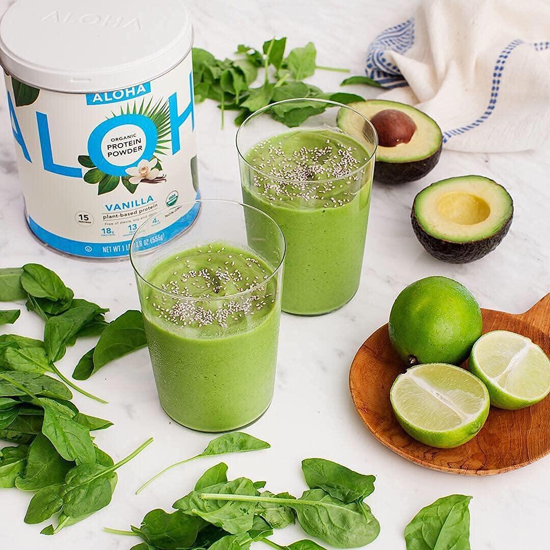 ALOHA ALOHA Organic Plant Based Protein Powder, Stevia Free, Vanilla, 19.6 oz, 15 Servings PACKAGING MAY VARY