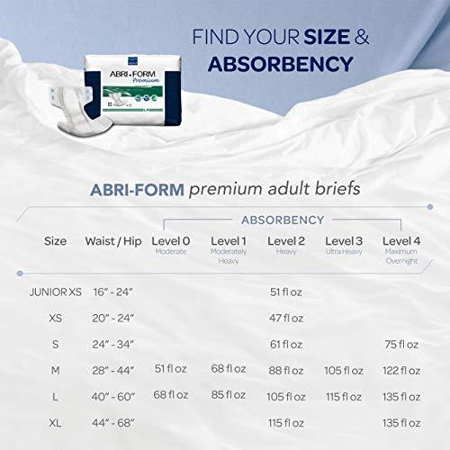 Abena Abena Abri-Form Premium Incontinence Briefs, Level 4, (Small To Extra Large Sizes) Large, 12 Count