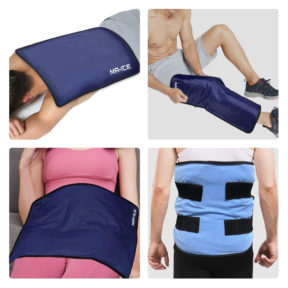 MR.ICE Extra Large Ice Pack for Injuries Reusable - Gel Cold Pack Compress Therapy for Pain and Injuries of Back, Knee, Shoulder, Hip, Ankle, Neck, Elbow, Wrist - Hot & Cold Therapy Gel Pack - 15\" x 23.4\"