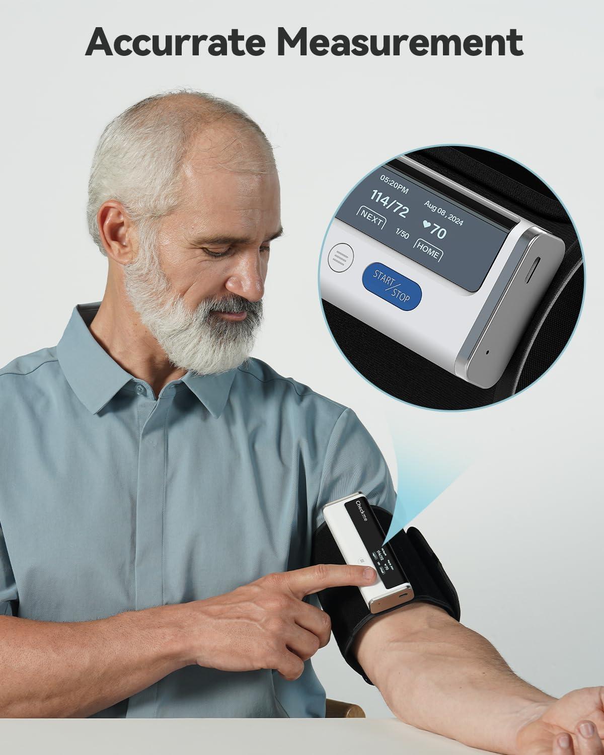 Checkme Checkme BP2A Blood Pressure Monitor for Home Use Upper Arm - Bluetooth BP Machine Cuff, Accurate Digital Readings in 30 Seconds, Unlimited Data Stored in App for iOS & Android, FSA/HSA Eligible