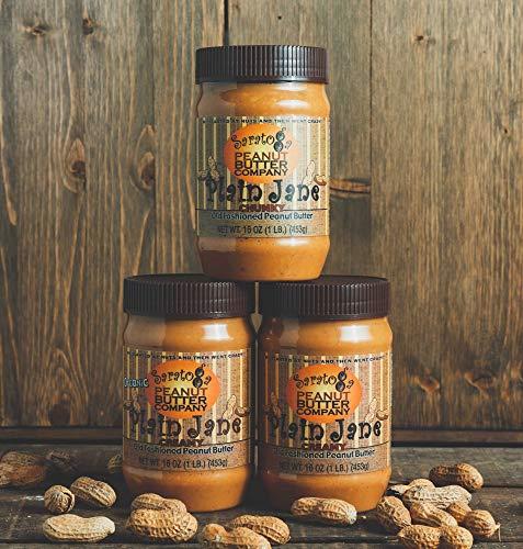 Saratoga Peanut Butter Company Saratoga Peanut Butter Company Plain Jane Creamy Peanut Butter, All Natural, 16 Ounce Jar, Vegan, Gluten Free, Low Sodium, No Oils or Sugars Added, Non GMO, Keto Friendly