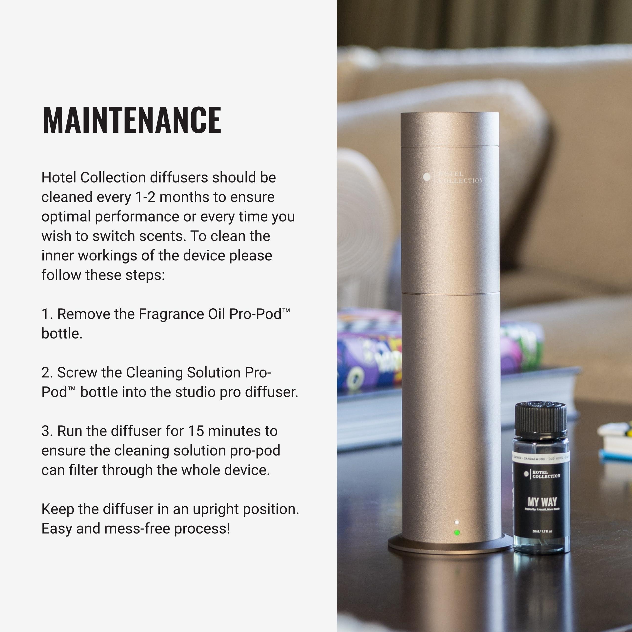 Hotel Collection Hotel Collection-Studio Pro Essential Oil Diffuser-600 sq ft Coverage-Cordless & Portable with Remote-Cold-Air Diffusion Technology-Air Freshener-Champagne-Works Exclusively with Pro Pod Bottles