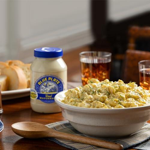 Blue Plate Mayonnaise Blue Plate Real Mayonnaise, Homestyle Mayo For Chicken Salad to Deviled Eggs, 30 Fl Oz (Pack of 1)
