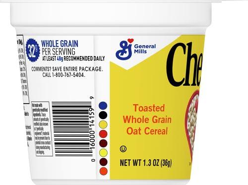 Cheerios Original Cheerios Heart Healthy Cereal Cup, 1.3 OZ Single Serve Cereal Cup