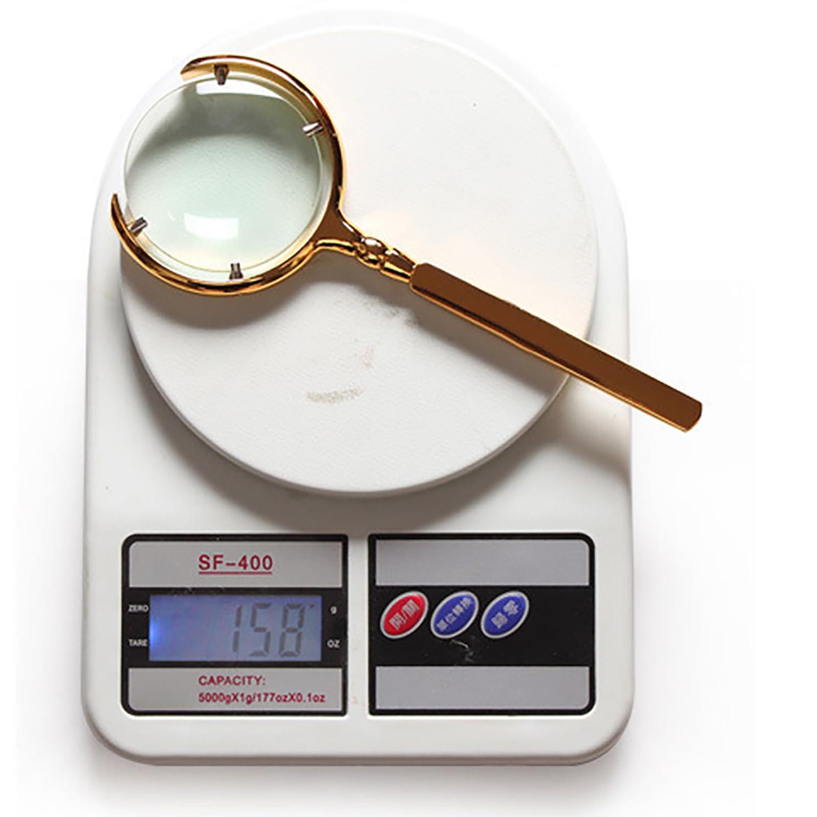 COnvow Real Glass Large Magnifying Glass - Reading Magnifier for Books -Handheld 63mm Strong High Clarity Eye Glasses for Home Learning, Reading and Fault Finding