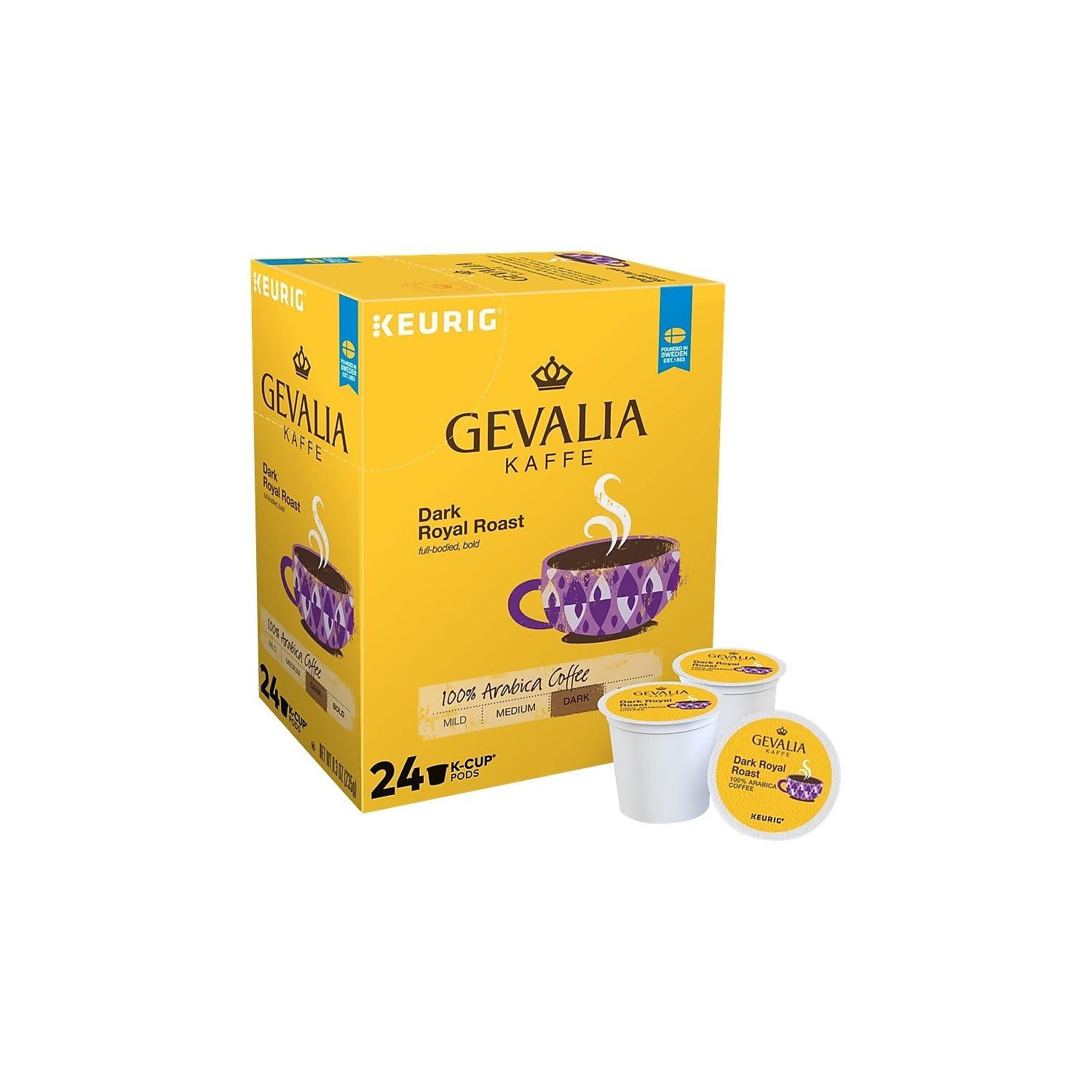 Gevalia Gevalia Dark Royal Roast Coffee K Cup Coffee Pods, Caffeinated, 24 ct - 8.3 oz Box