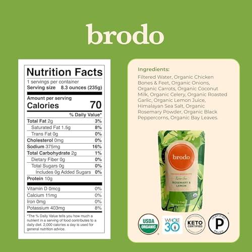 Brodo Brodo Chicken Broth (8.3 Ounce (Pack of 6), Brodo Variety Pack)