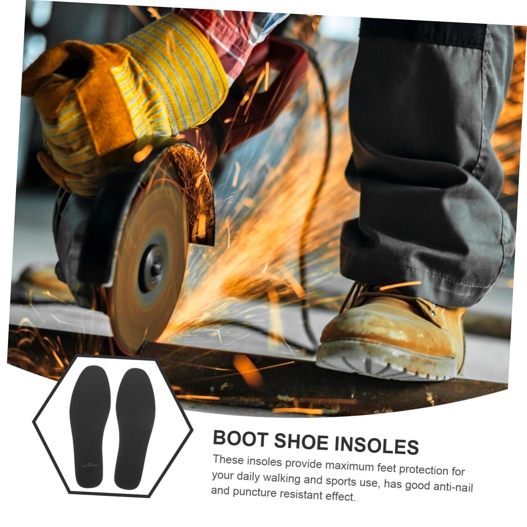 DOITOOL DOITOOL Sole Insoles 1 Pair Work Boots Shoe Insert Boots Unisex Plug-in Manganese Steel Steel Insoles Men Insole Metal Shoe Insoles Shoe Inserts for Men Soles