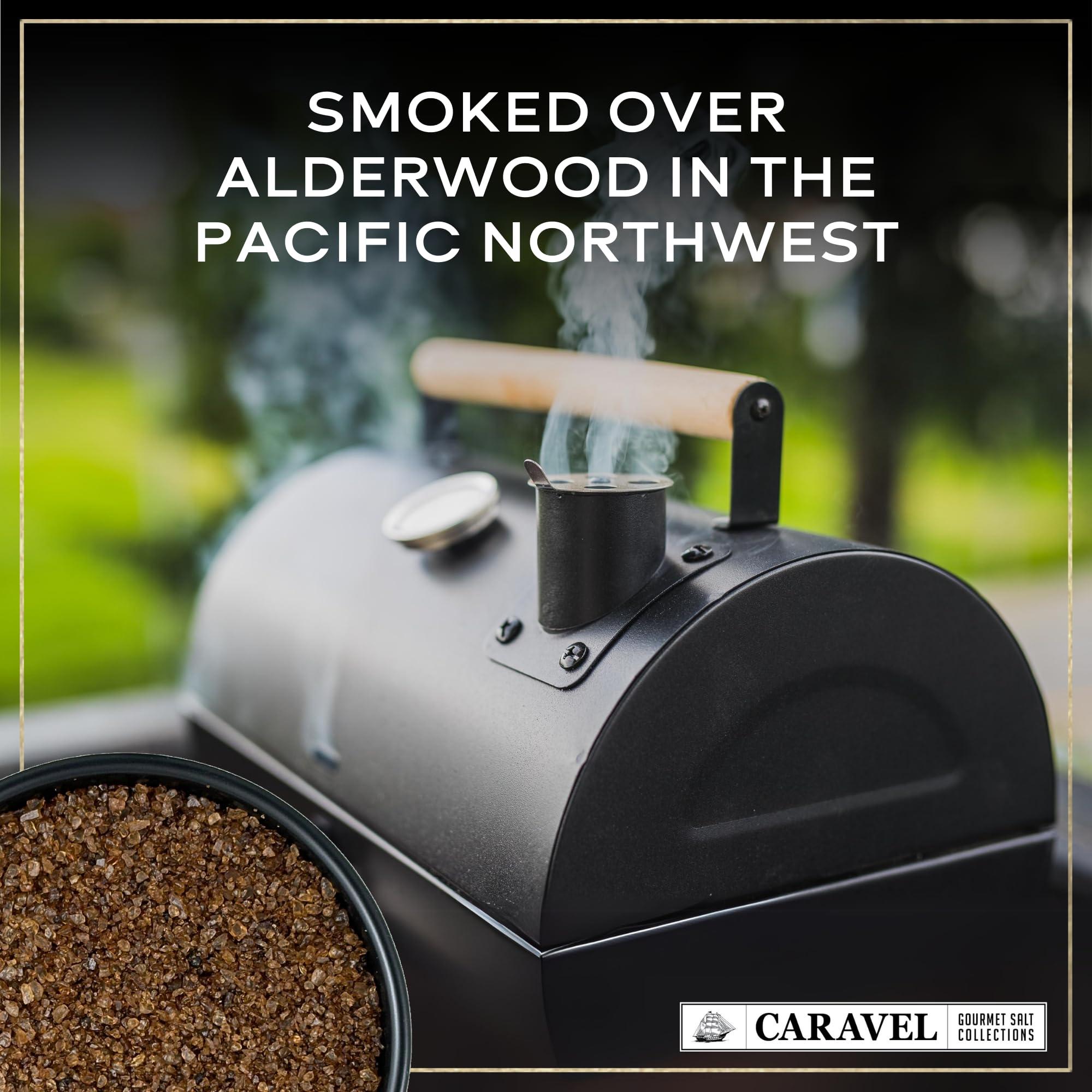 Caravel Gourmet Smoked Bacon Salt - Bacon Seasoning Great for Cooking or as a Finishing Salt - Alderwood Smoked Sea Salt - 5 oz Shaker - Caravel Gourmet