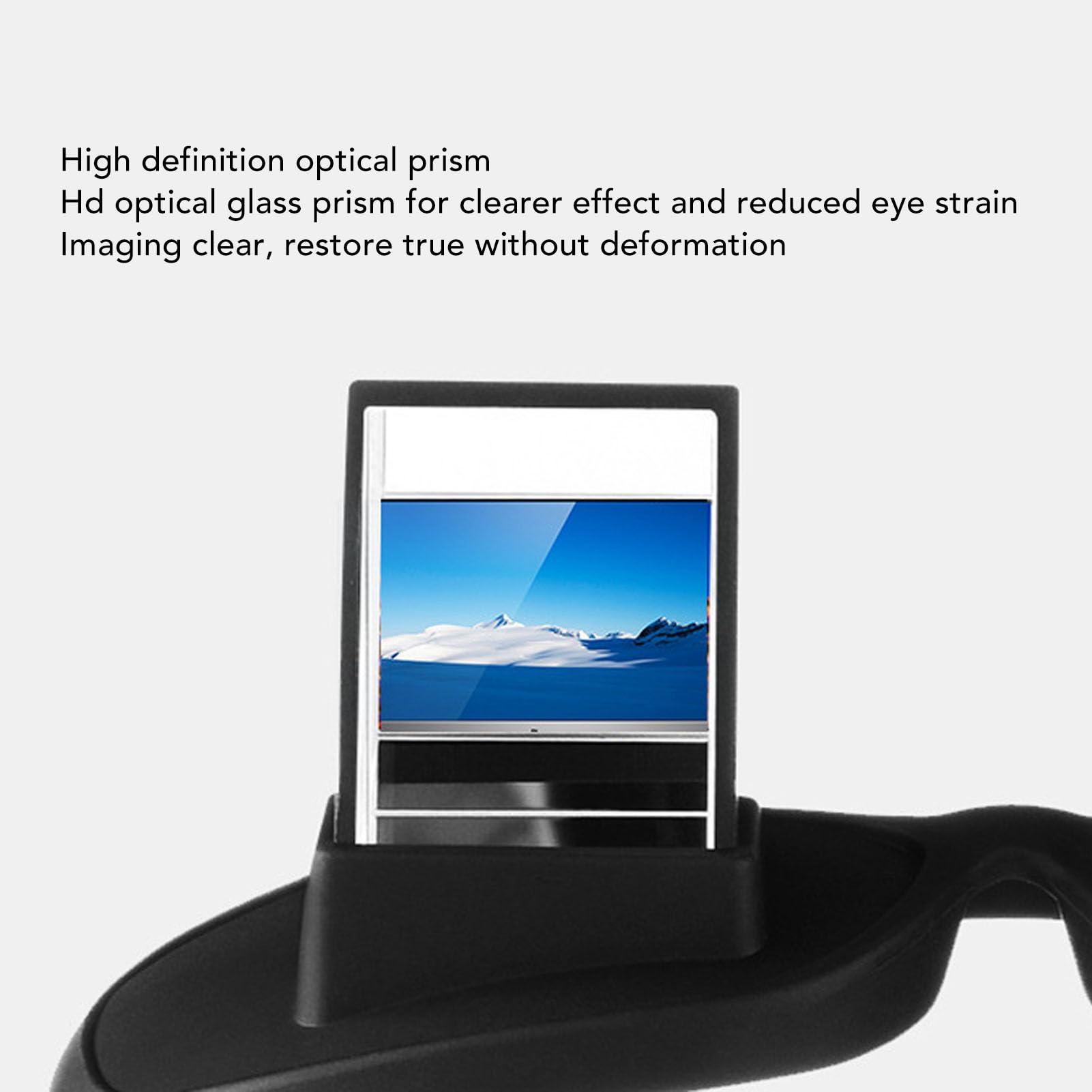 GOWENIC Lazy Glasses Bed Prism Glasses, Horizontal Spectacles HD Lie Down Eyeglasses for Lying Down Reading and Watching TV, 90 Horizontal Reflection, Black