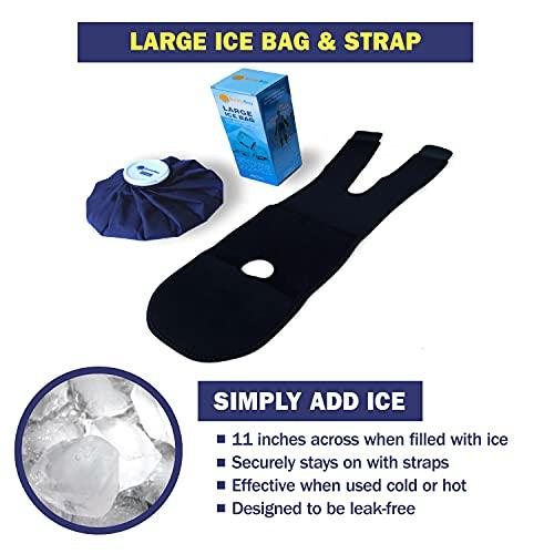 SunnyBay SunnyBay Refillable 11 in Ice Bag with 28 in Strap - Reusable Washable Medical Icing Pack - for Ankle, Knee, Neck, Shoulder Injuries- Cold Therapy Muscle Pain Relief