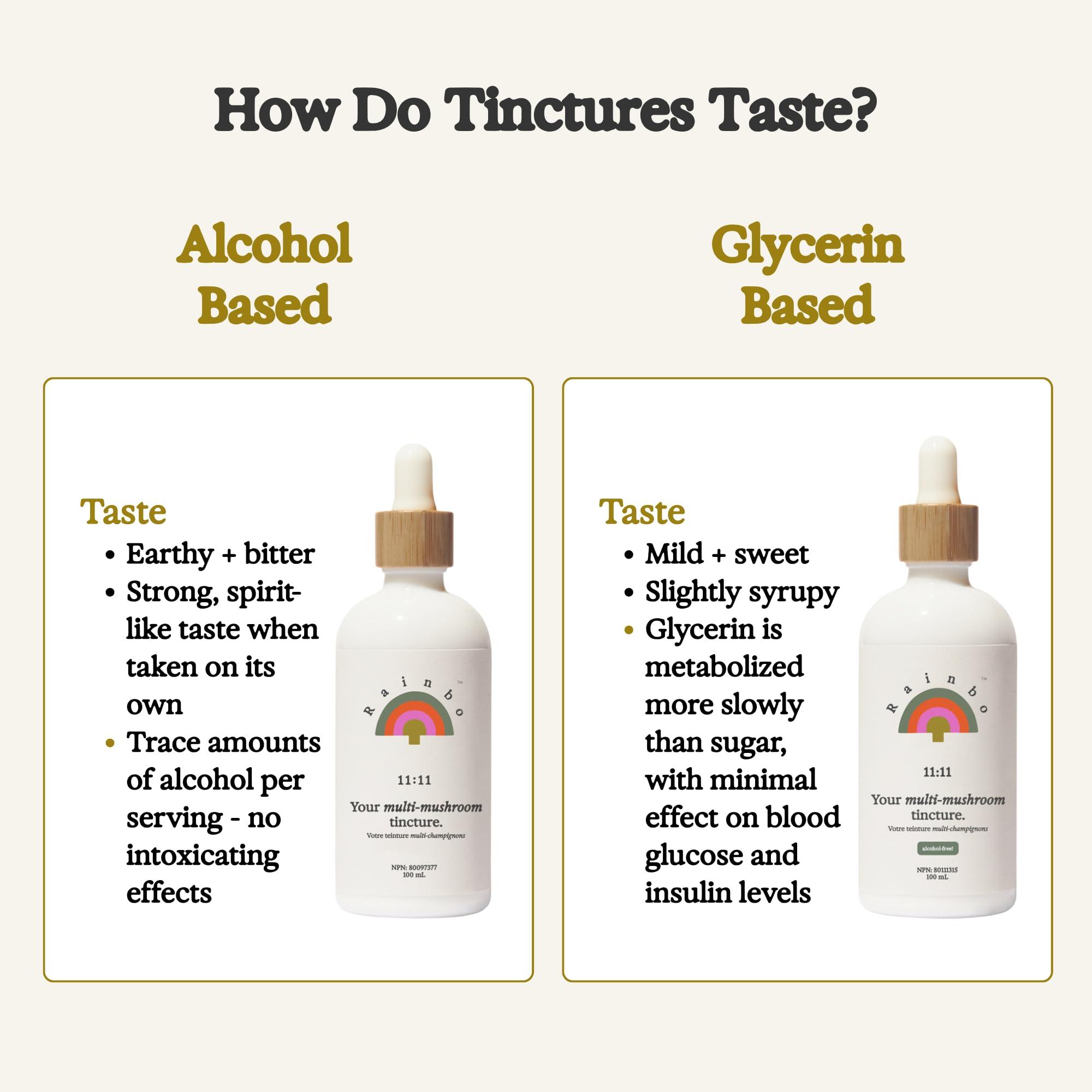 Rainbo Rainbo 11:11 Multi Mushroom Tincture, Dual Extract Mushroom Supplement for Comprehensive Immune Support, Brain Support, Liquid Lion's Mane & Turkey Tail, Vegan, Non GMO, 3.4 fl oz