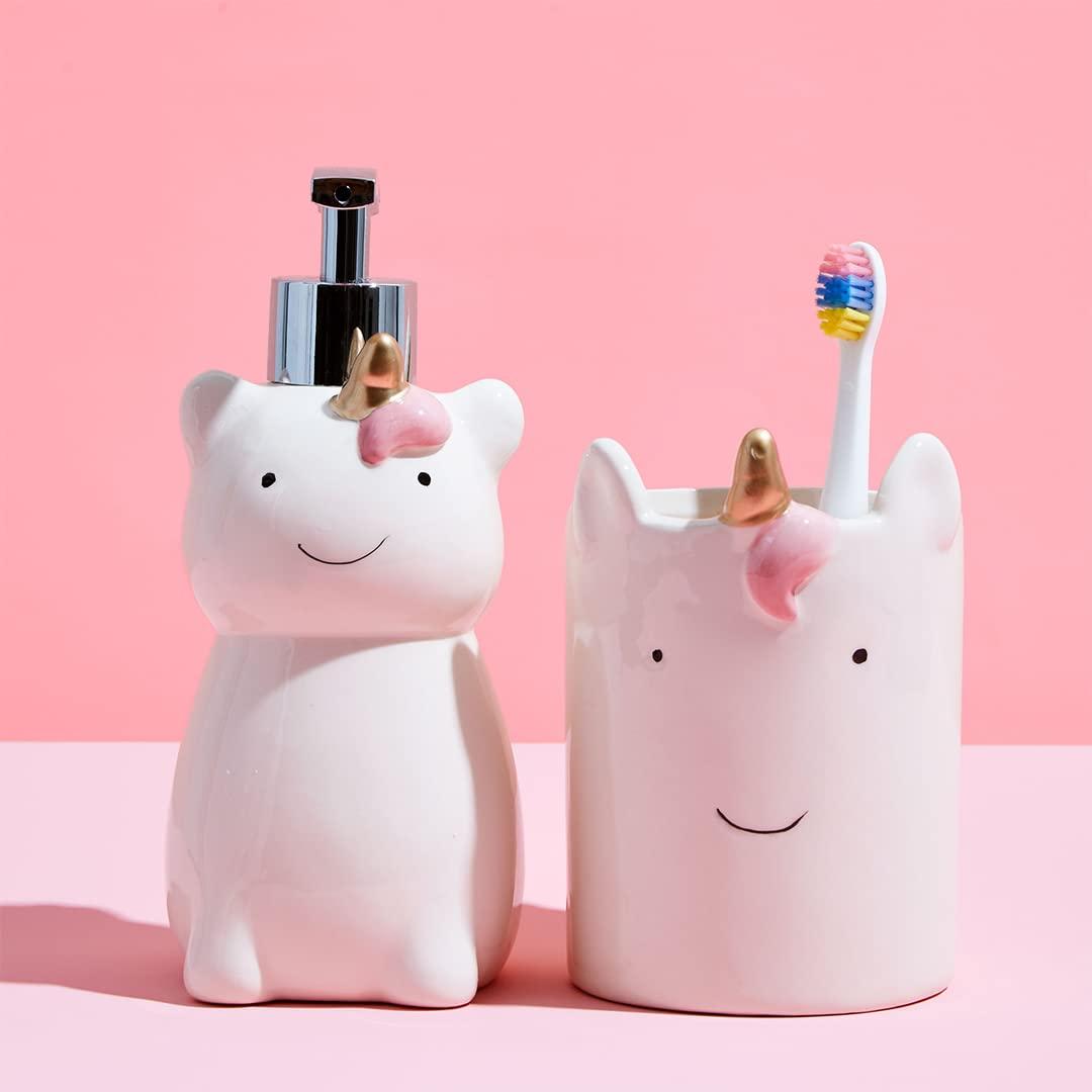 hello hello Unicorn Baby and Toddler Soft Toothbrush for All Ages, BPA Free, Easy to Grip Handle, 6 Count