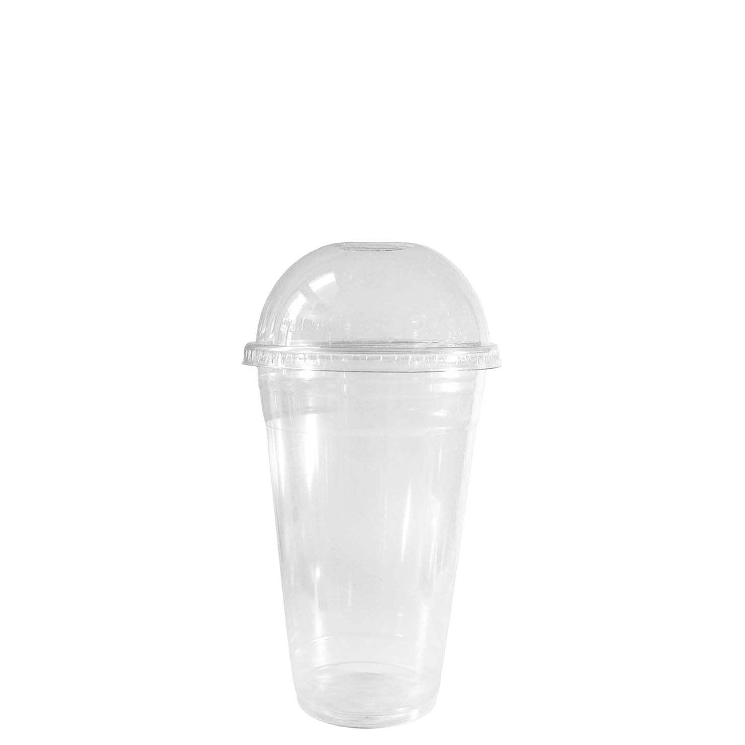 EcoQuality 12 oz Cups 300 Pack | Iced Coffee Go Cups and Dome Lids | Cold Smoothie | Plastic Cups with Dome Lids | Clear Plastic Disposable Pet Cups | Ideal for Coffee Parfait Juice Soda Cocktail Party Cups