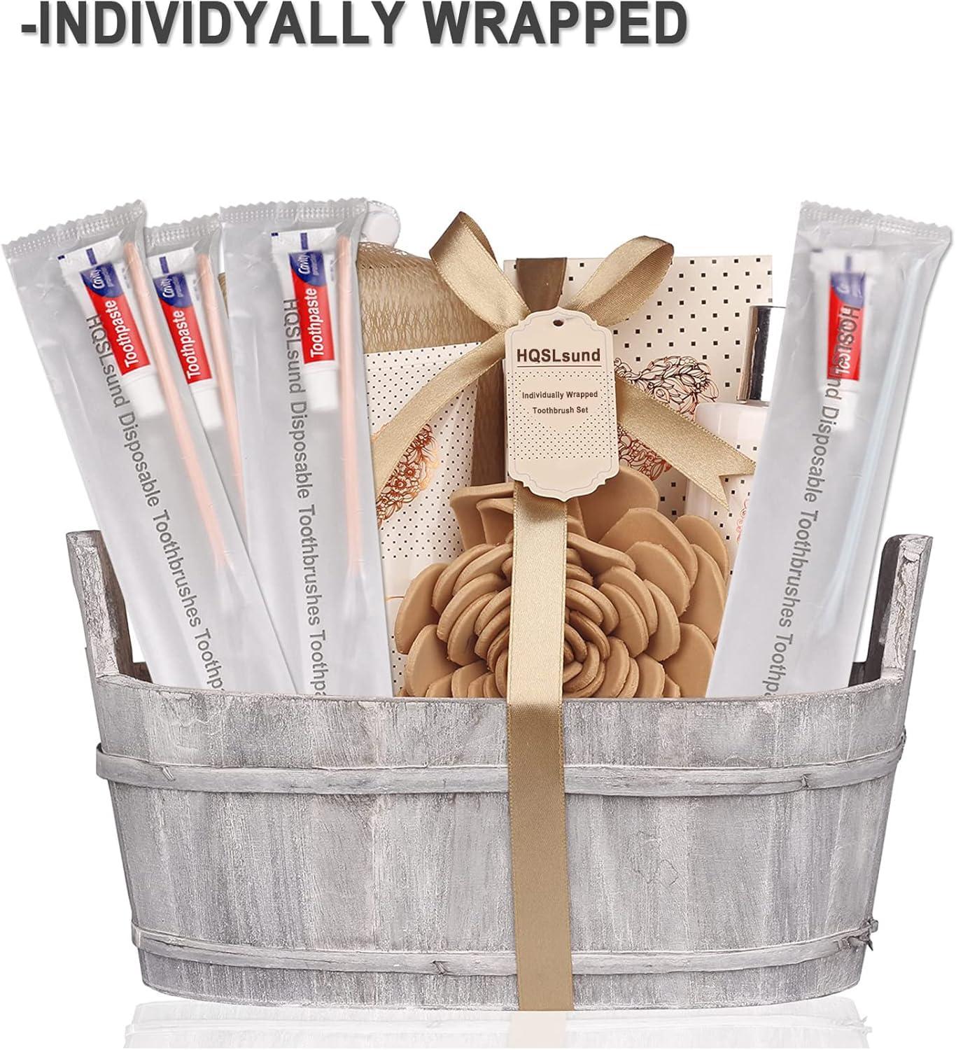 HQSLsund HQSLsund 30 Pack Disposable Toothbrushes with Toothpaste, Individually Wrapped Disposable Toothbrushes Bulk Toothbrushes Soft Bristle Manual Disposable Travel Toothbrush Kit