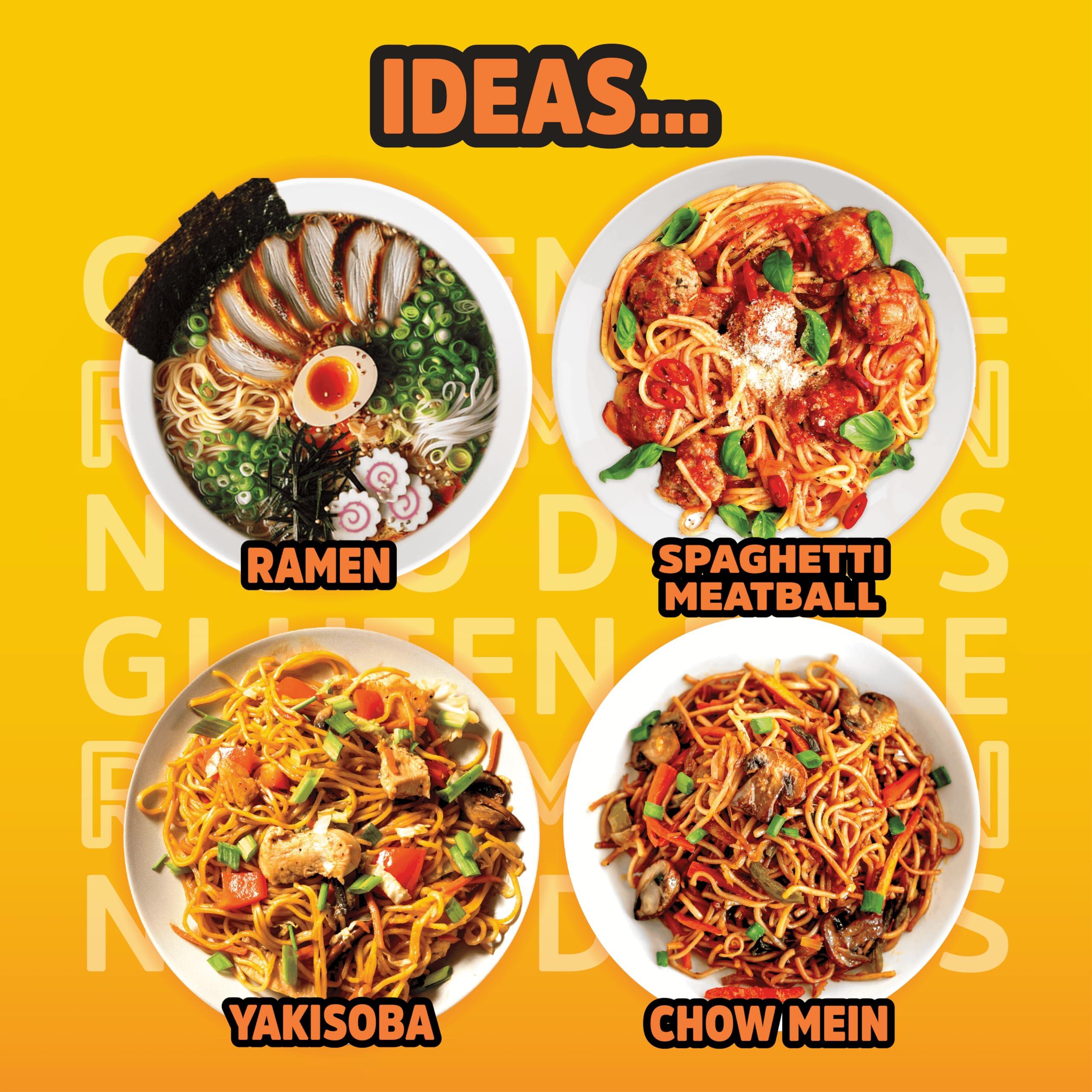 Real Naturals Gluten free ramen noodles low sodium ramen (10 pieces) Plain ramen noodles. Restaurant grade. Japanese healthy ramen noodles from brown rice