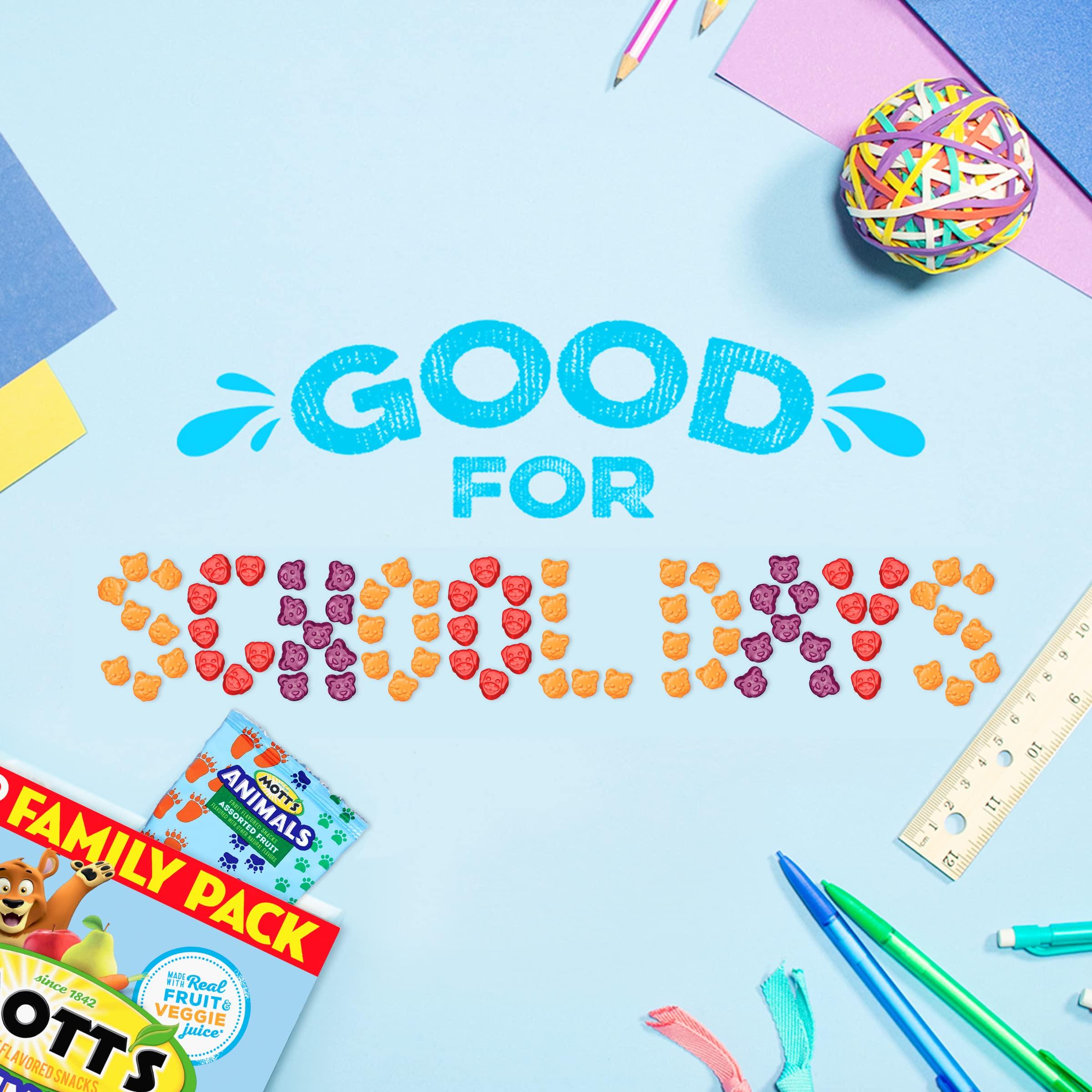 Mott's Mott\'s Animals Fruit Snacks, Family Pack, Assorted Fruit, 32 oz, 40 ct (Pack of 4)