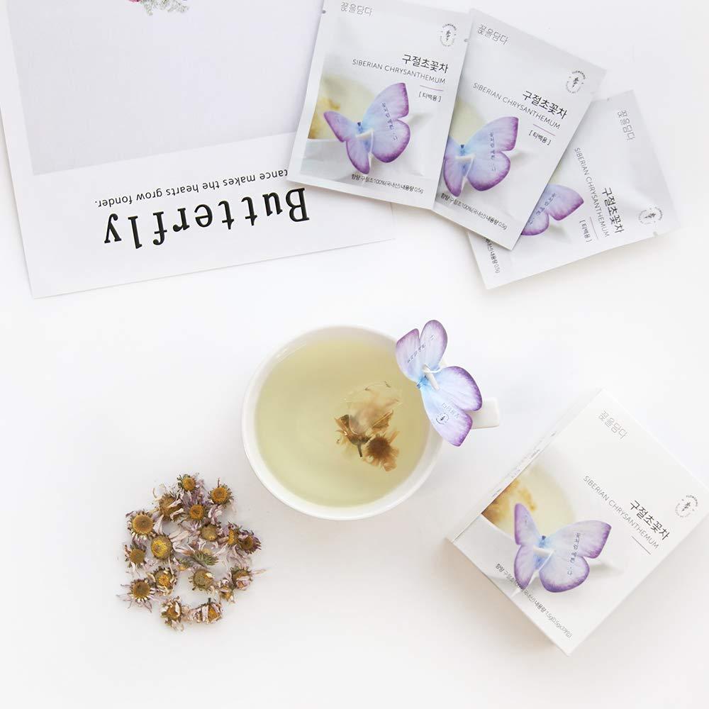 KKOKDAM KKOKDAM Korean Tea Gift Set 6 Flavor Butterfly Tea Bag Sampler Fancy Tea Bags for Gifting Elegant Korean Gift Box for Tea Lovers
