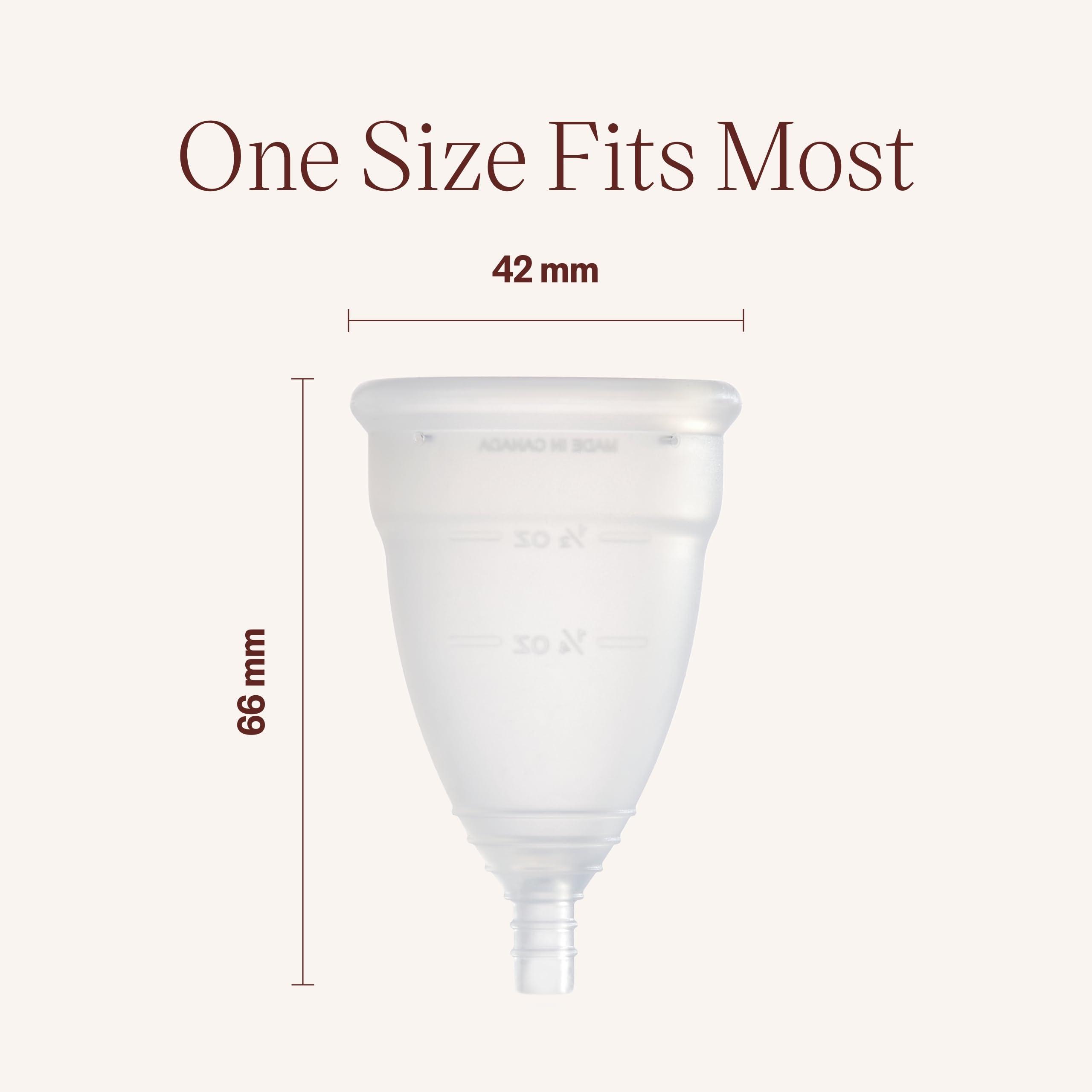 DivaCup DIVA Cup - Medical Grade Silicone Cup for Period Care - Reusable Menstrual Cup - Up to 12 Hours of Continuous Wear - Model 1 (For Medium to Heavy Flow)