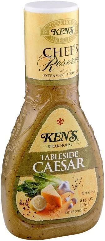 Ken\'s Steak House Ken\'s Steak House Chef\'s Reserve Tableside Caesar Dressing 9 Ounce (Pack of 2)
