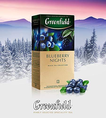 Greenfield Greenfield Blueberry Nights Black Tea Fruit & Herbal Collection 25 Teabags The Execptional Freshness Of Tea Is Guranteed By The Special Foil Sachet
