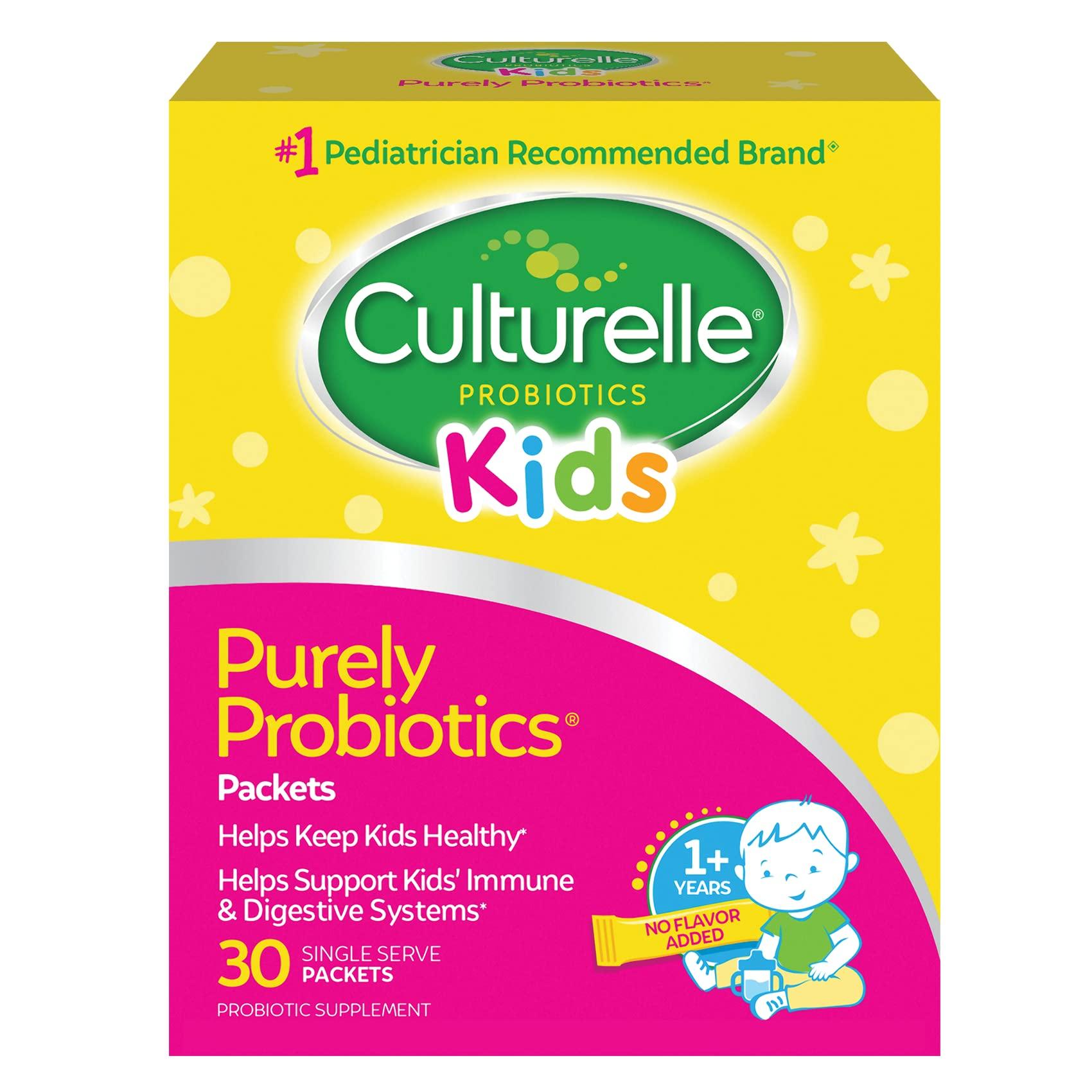 Culturelle Culturelle Kids Complete Chewable Multivitamin + Probiotic, 50 Count & Daily Probiotic 30 Packets - Pediatrician Recommended Probiotics for Kids Digestive & Immune Health