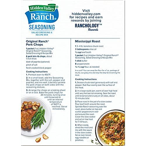 Hidden Valley Hidden Valley Original Ranch Salad Dressing & Seasoning Mix, Gluten Free, Keto-Friendly - 4 Packets (Package May Vary)