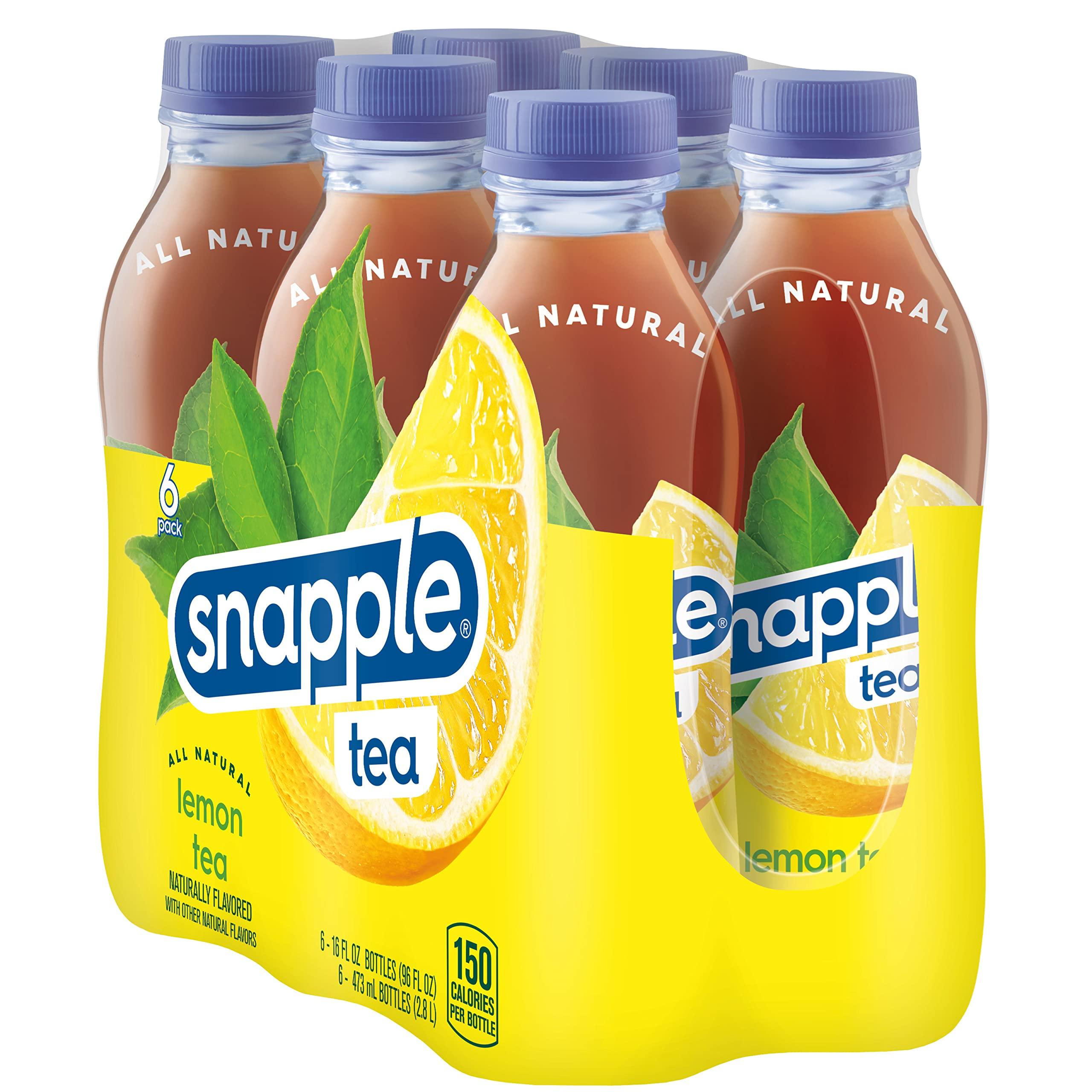 Snapple Snapple Lemon Tea, 16 fl oz recycled plastic bottle, 6 pack