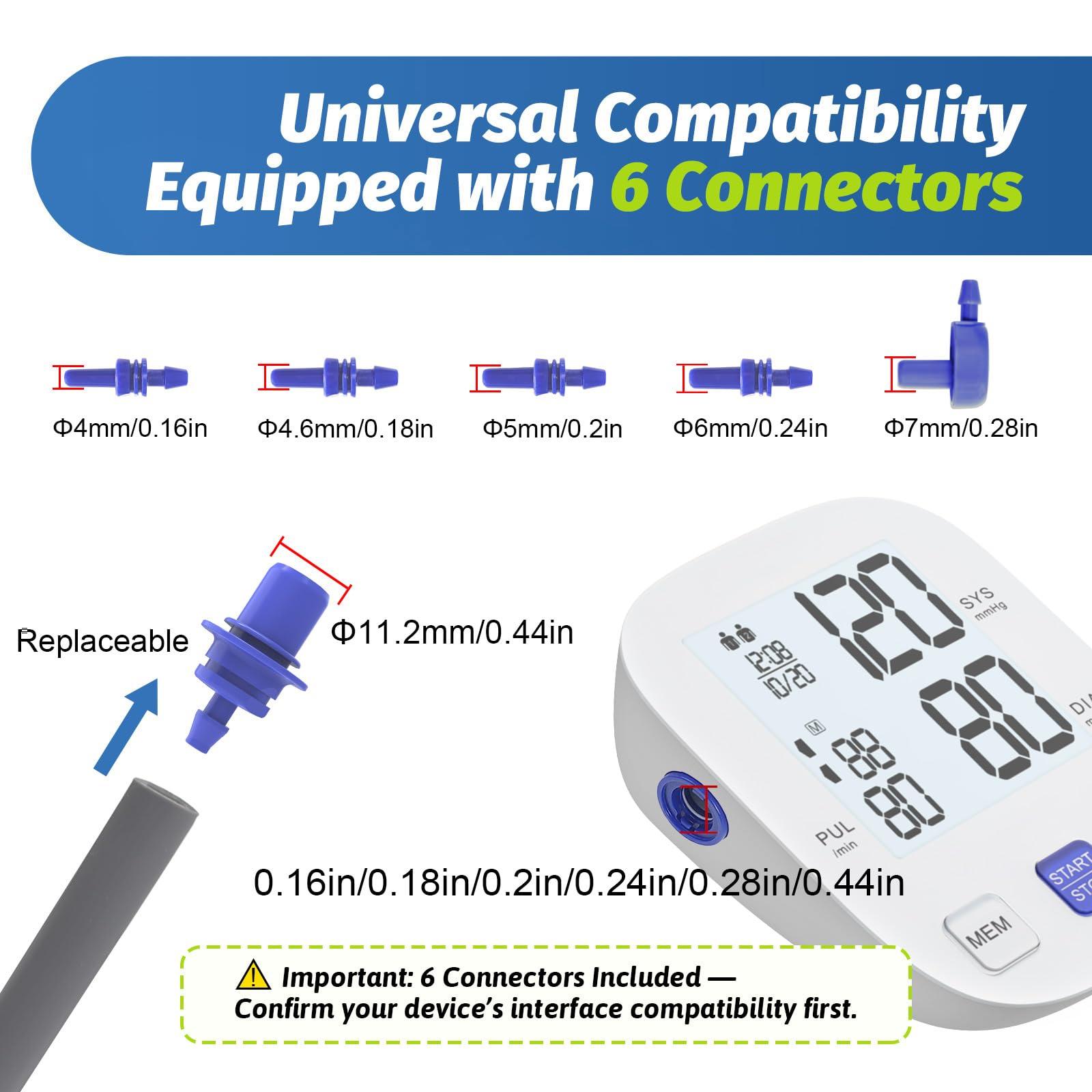ELERA XXL Blood Pressure Cuff 9-24 (22-60CM) Compatible with All Automatic Blood Pressure Monitors, Extra Large BP Replacement Cuff for Big Arms - Includes 6 Connectors