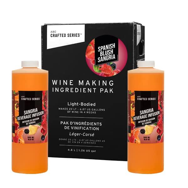 ABC Cork Co. ABC Premium DIY Fruit Wine Making Kits, Makes Up to 30 Bottles/6 Gallons of Fruit Wine (Spanish Blush Sangria)
