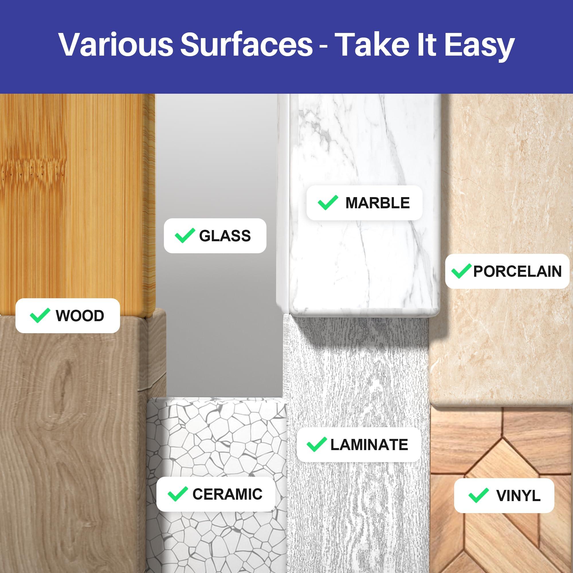 BOSHENG BOSHENG Mop and Bucket with Wringer Set, Easy-to-Use Flat Floor Mop for Efficient Home Cleaning, Includes 2 Reusable Microfiber Pads, Ideal for Floors and Walls