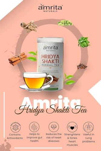 Amrita Naturals Amrita Naturals Hridya Shakti Herbal Tea - Gluten-Free, Vegan, Natural Instant Arjun Bark Hridyashakti Tea with No Artificial Colors & Flavors - 0.55 lb - 250 Gram - Pack Of 2