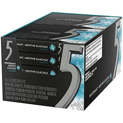 5 Wrigley 5 Ascent Escalating Wintermint, 10ct/150 sticks total