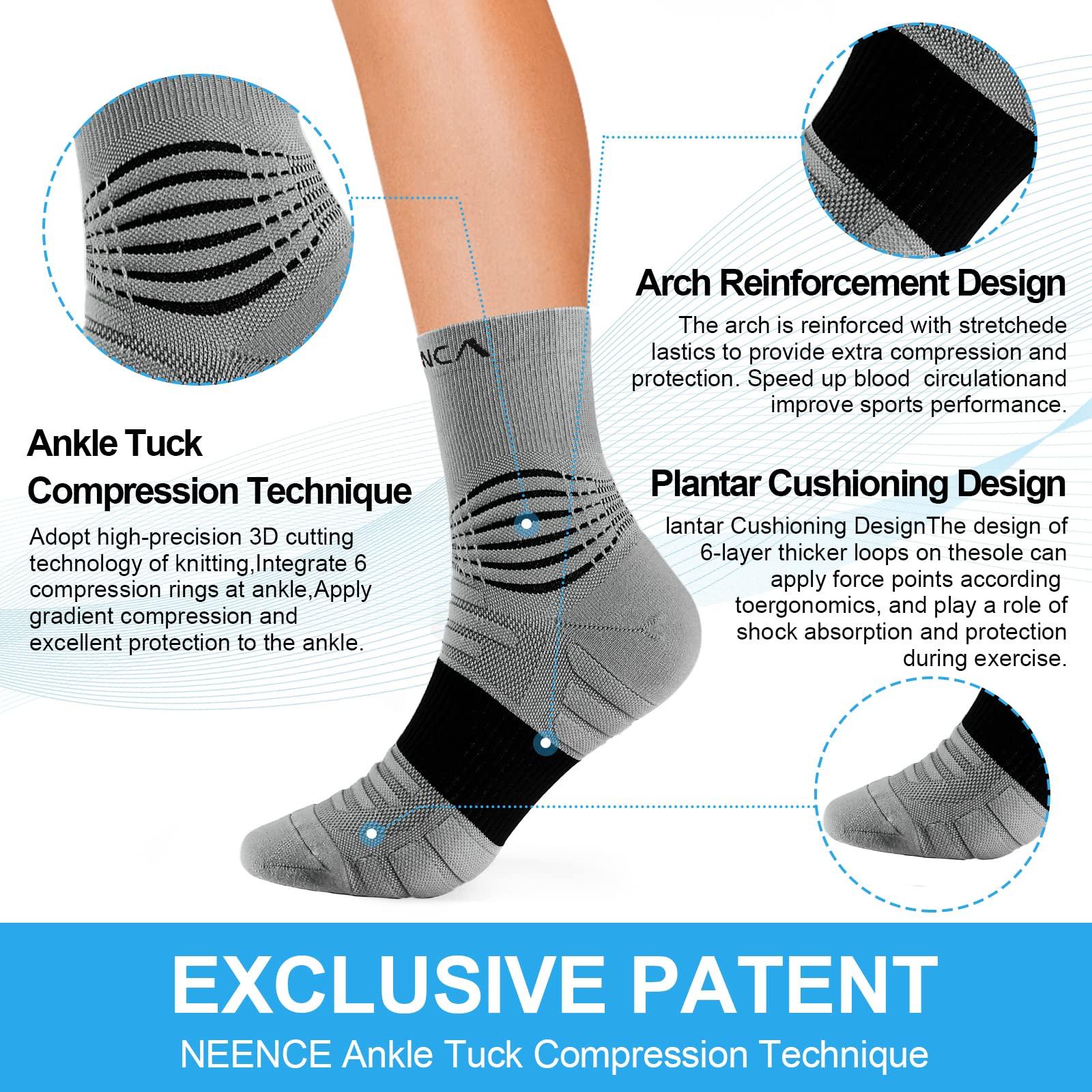 NEENCA NEENCA Medical Compression Socks, Ankle Compression Stockings for Injury Recovery & Pain Relief, Sports Protection. 20-30mmHg