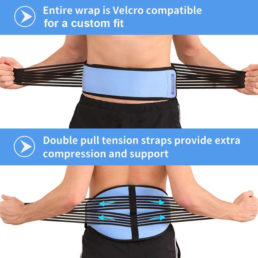 Comfpack Comfpack Back Ice Pack for Lower Back Pain with Double Compression & Ice Pack for Back Pain Relief, 2 Hours Long Lasting Cold Therapy