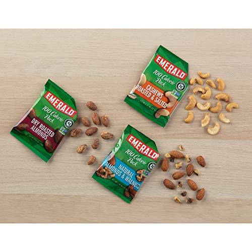Emerald Emerald Nuts Mixed Nuts Variety Pack 18ct (1-Pack) , 100-Calorie Individual Packs , Features Dry Roasted Almonds, Natural Almonds & Walnuts, and Roasted & Salted Cashews