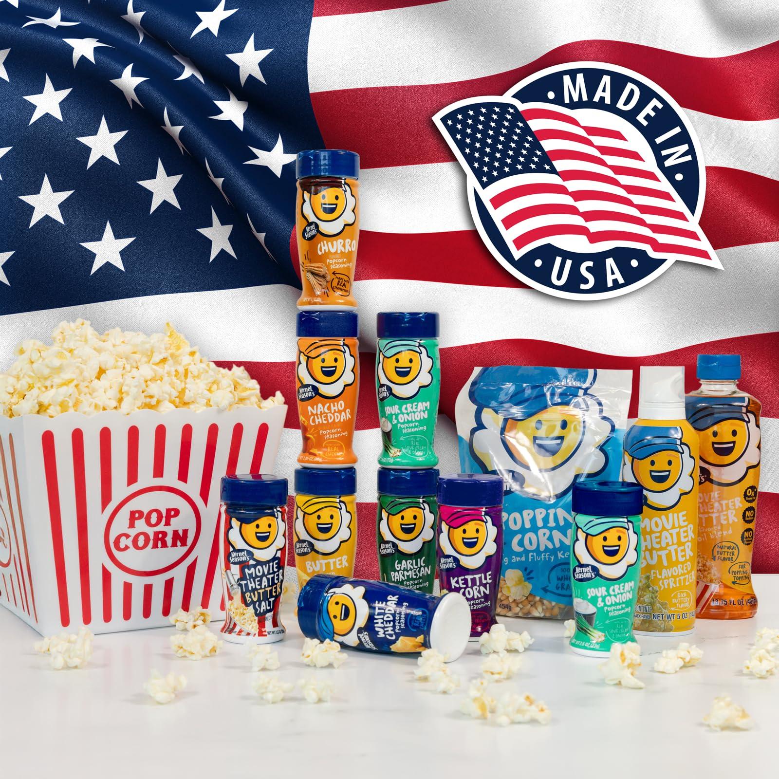 Kernel Season\'s Kernel Season\'s Movie Night Supplies, Popcorn and Seasoning Party Pack, 4 Flavor Variety Pack