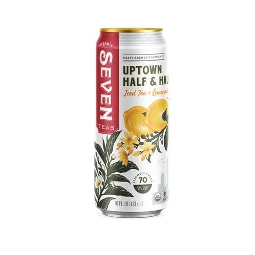 SevenTeas SevenTeas Uptown Half & Half Iced Tea and Lemonade, 16 OZ (Pack of 12 Cans), Organic Iced Tea