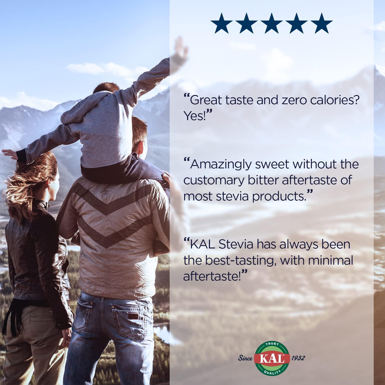 KAL KAL Sure Stevia Extract Powder, Low Carb, Plant Based Stevia Sweetener, Great Taste, Zero Calories, Zero Sugar, Low Glycemic & Perfect for a Keto Diet, 60-Day Guarantee, Approx. 1820 Servings, 3.5oz