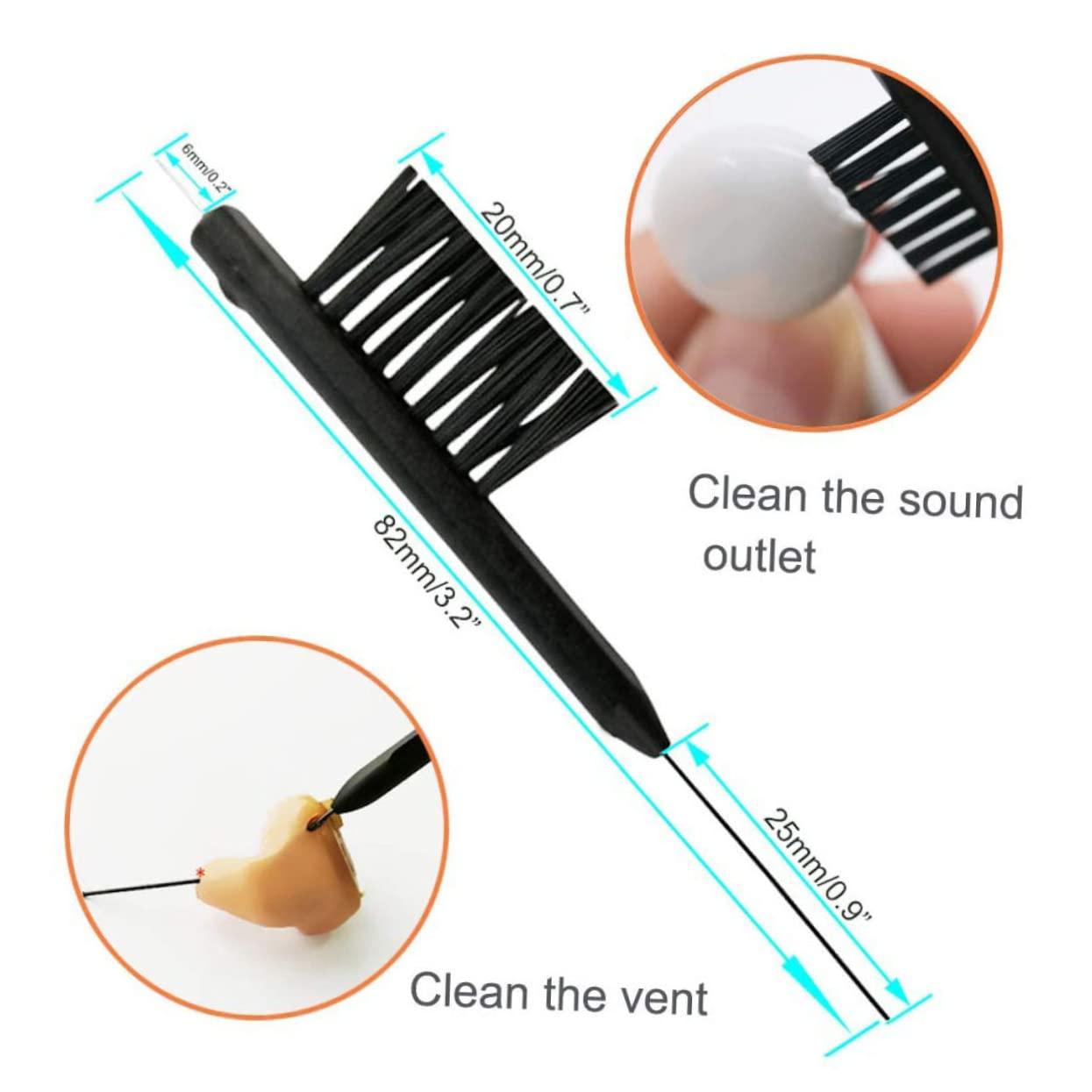 NOLITOY NOLITOY 3sets Hearing Accessories Earring Cleaner Cleaning Rod for Hearing Amplifier Vent Cleaner Earpiece Earmold Vent Cleaner Pipe Cleaner Hearing Amplifier Cleaning Tool Black 12pcs*3