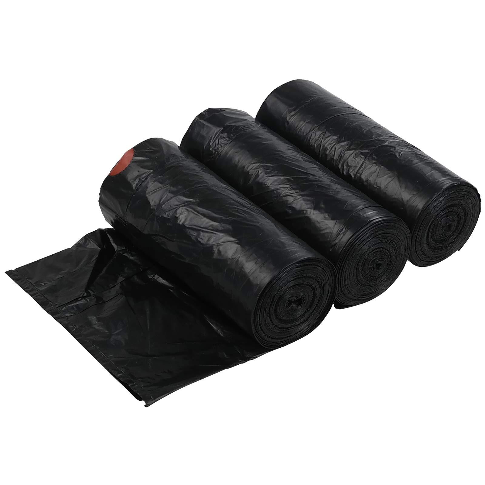 Xowine Xowine 6 Gallon Drawstring Trash Bags, 105 Counts Black Garbage Bags with Drawstring