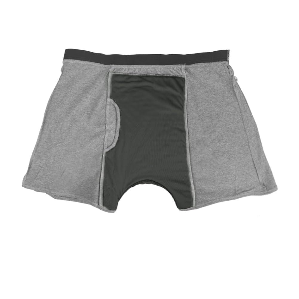 HKSICHENGKEJI Mens Incontinence Underwear Washable Incontinence Boxer Brief Absorbent Waterproof Boxer Shorts Urinary Elastic Cotton Boxer with Front&Rear Reusable Incontinence Brief Leakproof Protective Underwear