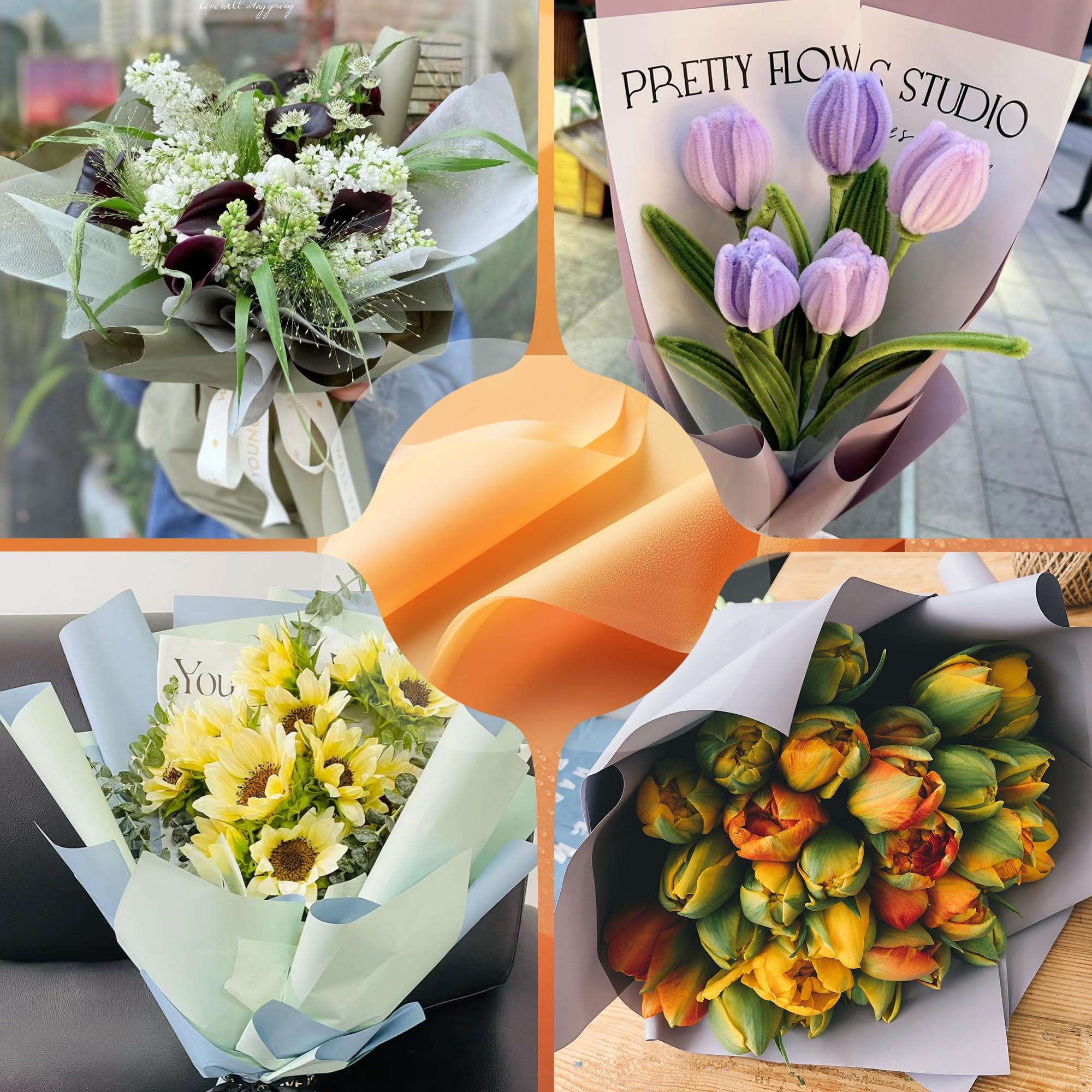 ARIFLOR ARIFLOR 20Sheets Basic Waterproof Flower Bouquet Paper - 30185 PlasticFresh Floral Wrapping Paper, Christmas Gift Packaging, Gift Packaging, DIY Crafts, Florist Bouquet Supplies